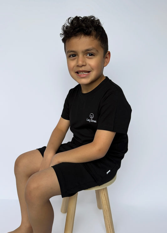 Black T-shirt and Shorts set