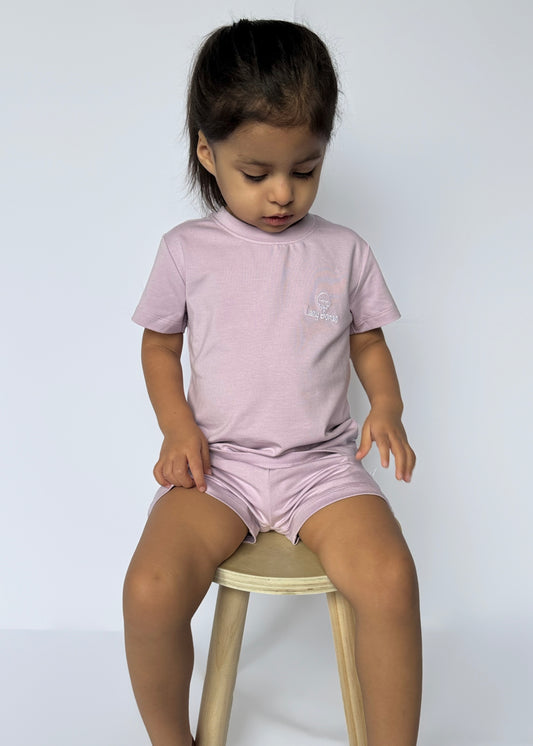 Lavender Tshirt and Shorts Set