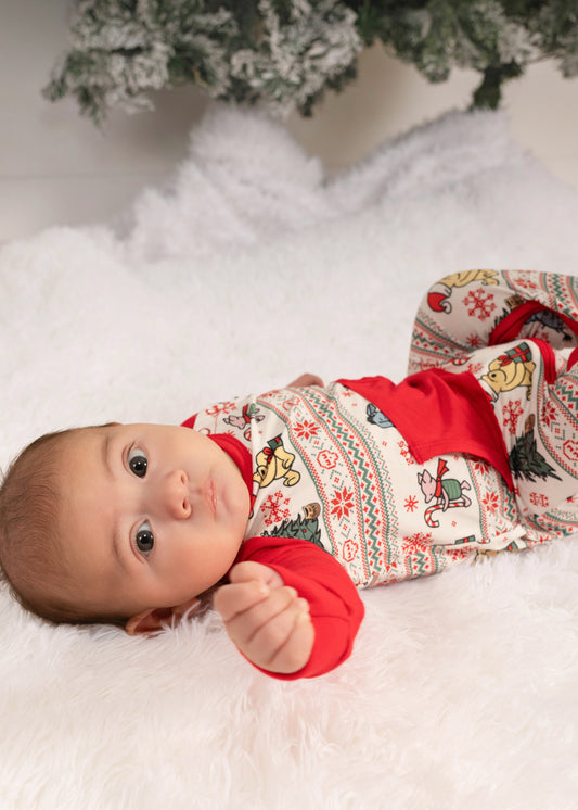 Hundred Acre Christmas Pocket Romper