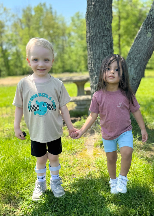 Blue Toddler Ribbed Biker Shorts