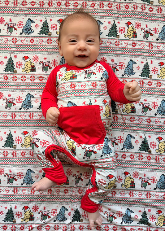 Hundred Acre Christmas Pocket Romper