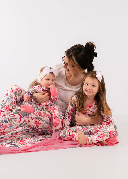 Mauve Meadows Adult Blanket