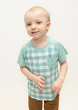 Mint Gingham Pocket Tee