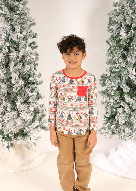 Hundred Acre Christmas Pocket Tee