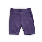 Purple Toddler Ribbed Biker Shorts