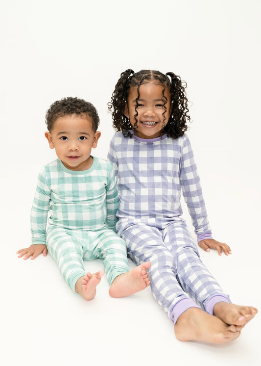 Mint Gingham 2 Piece Set