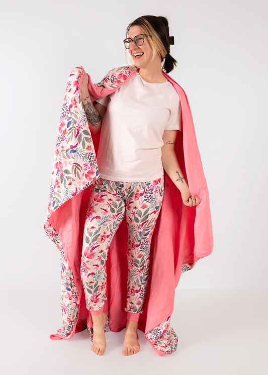 Mauve Meadows Adult Blanket
