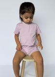 Lavender Tshirt and Shorts Set